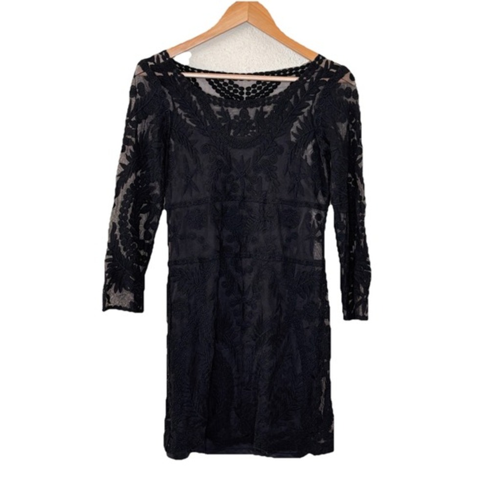 Express Lace Embroidered Dress Womens S Dark Romance Fairy Formal HOCO